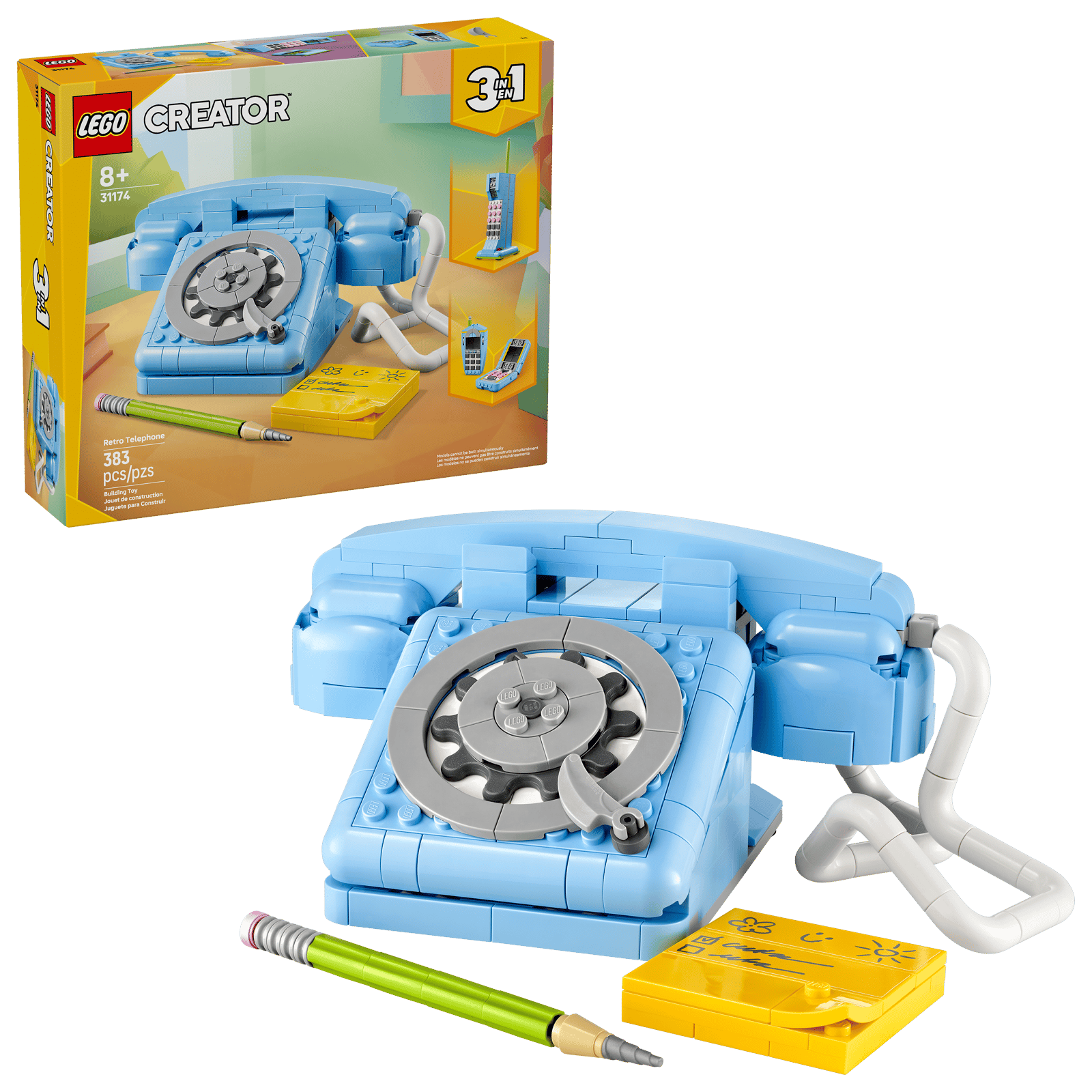 Creator - Retro Telephone Lego Set 3 in 1 - 31174